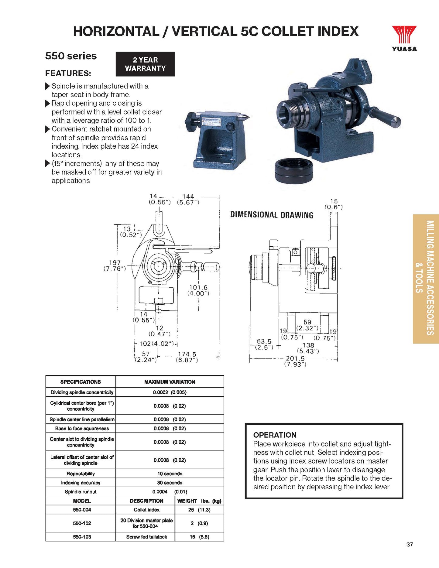 550-004 Manual 5C Indexer