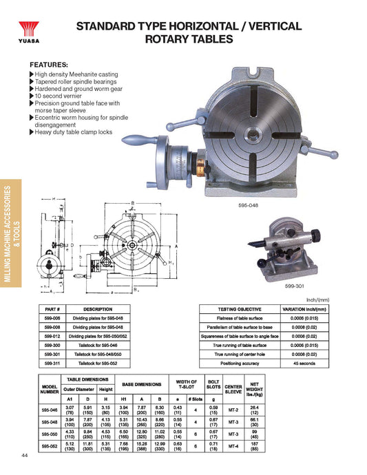 595-048  8" Manual Indexer
