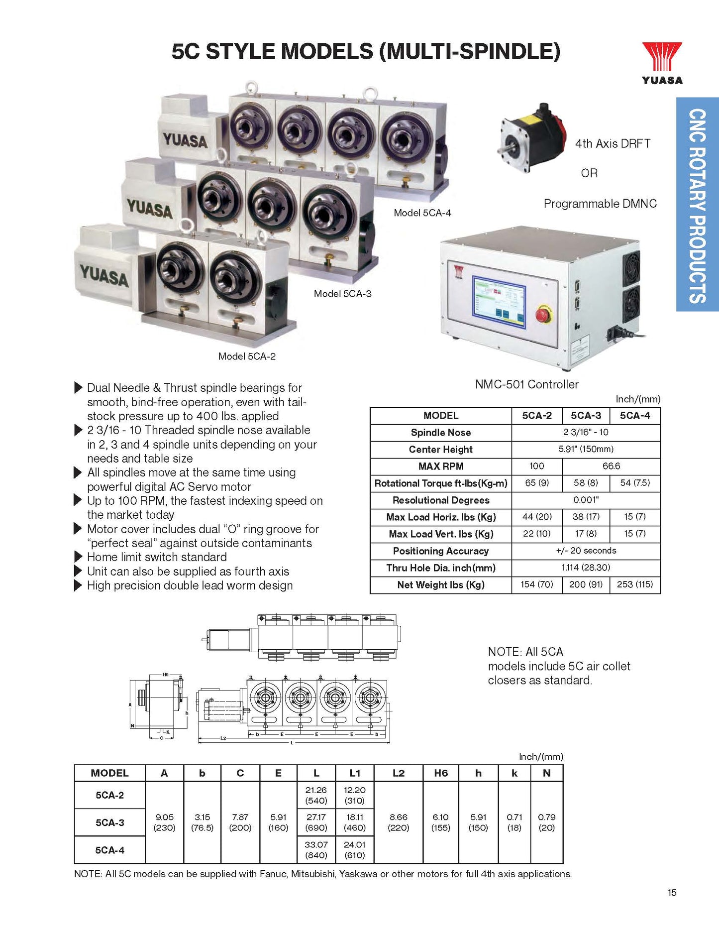 DMNC 5CA-3 3 STATION 5C ROTARY TABLE